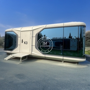 บ้านพักตากอากาศสำเร็จรูป ดีไซน์ฟรี ปี 2025 บ้านเคลื่อนที่พักผ่อน โครงสร้างเหล็ก บ้านคอนเทนเนอร์ หรูหรา ทรงเอเฟรม - Product Image 3