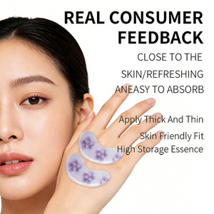 Mascarilla de gel radiante para ojos con estampado de lavanda, hidratante y nutritiva para reparar el área de los ojos y aumentar el brillo - Product Image 3