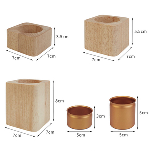 Tailai Square <strong>Wooden</strong> Flower Pot Solid Wood Mini Succulent Flower Pot Succulent <strong>Planter</strong> <strong>Box</strong> Plant Tray for Desktop - Product Image 6