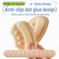 Patch adhésif orthopédique pour talon, unisexe, pour chaussures – Mousse ultra-douce extra-épaisse de 6 mm, antidérapante, demi-semelle amortissante, prévient les ampoules