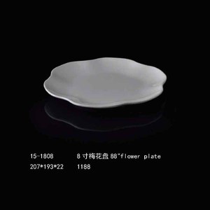 Plaques de mélamine circulaires blanches écologiques modernes Ustensiles de steak de style occidental durables Tablettes en plastique - Product Image 5