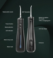 Hydropulseur Portable Rechargeable USB Format Voyage pour Hygiène Dentaire Étanche IPX7