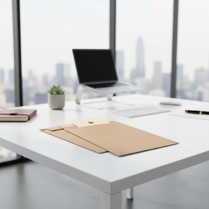 Sobres de Envío de Papel Kraft Ecológicos - Blancos Lisos, Tamaños Grandes y Pequeños, Bolsas de Correo Duraderas, Embalaje sin Imprimir - Product Image 1