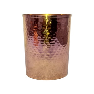 Portavelas de Cobre 100% Puro, Hecho a Mano y Martillado, con Latas Aromáticas para Decoración Navideña del Hogar, por Fabricante Indio - Product Image 5