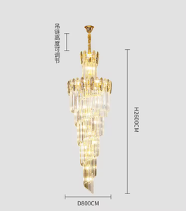 Zeal Lighting Modern vintage larga sala de estar grande LED hotel de lujo araña de cristal moderna - Product Image 5