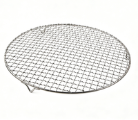 Grille de refroidissement en acier inoxydable pour barbecue, grille de cuisson vapeur, grille ronde pour camping et extérieur avec pieds