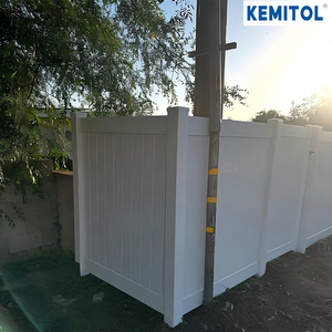 Standart 8ft Genişliğinde PVC Gizlilik Çit Panelleri - 6ft Yüksekliğinde Beyaz Vinil Bahçe Çiti Ağır Hizmet Tipi - Product Image 2