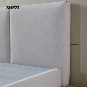 SHEZI di lusso <span class=keywords><strong>letto</strong></span> Queen Size moderna vendita calda su misura <span class=keywords><strong>letto</strong></span> <span class=keywords><strong>matrimoniale</strong></span> morbido imbottito testiera di alta qualità in <span class=keywords><strong>legno</strong></span> massiccio per - Product Image 2