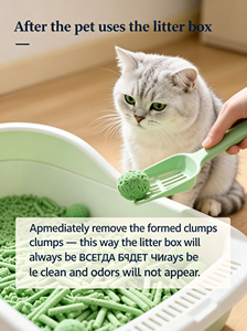 Litière pour chat en tofu 100 % sans poussière, 2,0 mm/3,0 mm, parfum thé vert, faible dispersion, agglomération rapide, écologique, biodégradable, jetable aux toilettes - Product Image 1