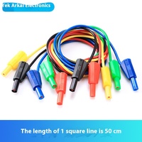 Fil de fiche banane à double tête de 4mm Test d'alimentation universel de compteur Connexion de câbles d'instrumentation DC Sécurité Silicone PVC