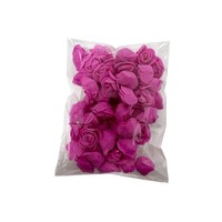 50pcs Bunga Mawar Buatan Mini 35mm Kepala Mawar Busa Sempurna untuk Proyek DIY Buket Pernikahan Scrapbooking Karangan Bunga Festival