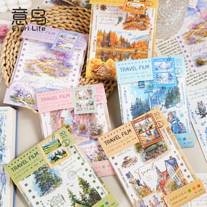 Lot de 20 feuilles d'autocollants, série de films de voyage, INS, manuel de paysages, matériel, autocollants décoratifs, 6 modèles - Product Image 1