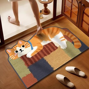 Tapis de salle de bain à thème animalier Dopamine, tapis antidérapant pour porte de toilette, tapis de sol domestique en terre de diatomée à séchage rapide et absorbant - Product Image 3