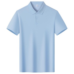 Unisex Short Sleeve Polo Shirt Cotton Polyester <b>Blend</b> Breathable Summer Workwear Loose Fit Thin Fabric With Label And Tags - Product Image 4