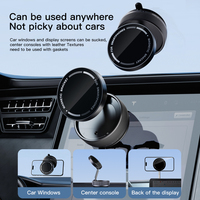 Support magnétique pour téléphone de voiture à rotation à 360 degrés, durable, conception flexible à ventouse puissante, installation facile, ajustement universel, fabriqué pour le bureau