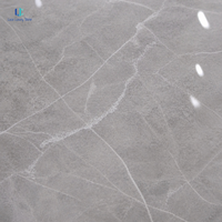 Dalle en porcelaine sinterisée Luca, aspect marbre gris |   Carrelage Poli Gris Clair Blanc à Veines Fines 1200x1800mm 9mm pour Sol et Mur, Taille Personnalisée