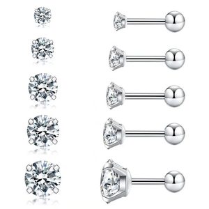 <span class=keywords><strong>Orecchini</strong></span> a Lobo Classici in <span class=keywords><strong>Acciaio</strong></span> Inossidabile con Zirconia Cubica, Ipoallergenici, in <span class=keywords><strong>Acciaio</strong></span> <span class=keywords><strong>Chirurgico</strong></span> 316L - Product Image 2