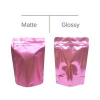 Bolsas de papel de aluminio con cierre de cremallera para almacenamiento de alimentos, bolsas de Mylar con estampado personalizado, color mate/brillante, 100 Uds.