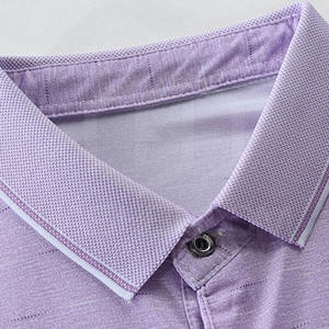 เสื้อถักแขนสั้นของผู้ชายกันรอยยับสำหรับใส่ทำงานและลำลองผ้าคอตตอน100% ระบายอากาศได้ดีพิมพ์โลโก้ได้ตามต้องการ - Product Image 3