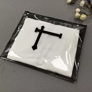 Sac à fermeture éclair en PVC givré refermable sac à fermeture éclair en plastique à curseur automatique en PVC transparent pour l'emballage des vêtements - Product Image 5