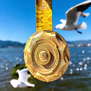 Ruixing Custom 3D Metal Medals Zinc Alloy <b>Gold</b> Silver Bronze Marathon Athletic Events Awards Business <b>Gifts</b> - Product Image 2