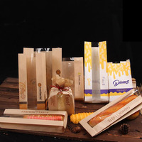 Emballages RDY pour desserts, pâtisseries, gâteaux, sacs en papier kraft à fermeture éclair, emballages alimentaires pour livraison, sacs en papier, boîtes en papier