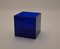 Boîte en acrylique carrée à 5 côtés, plateau en perspex, présentoir de vente au détail