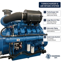 Genset Diesel Tiga Fasa Tipe Terbuka 200kW 500kW 1500kW Alternator Stamford untuk Penggunaan di Lokasi Konstruksi dan Pabrik
