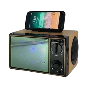 Ses kutusu mini altavoz retro boombox parlantes portatiles hoparlör kutusu ahşap bluetooth hoparlör kablosuz açık standı