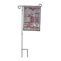 Drapeaux de jardin en toile de jute à double face avec impression couleur personnalisée pour la décoration de la cour