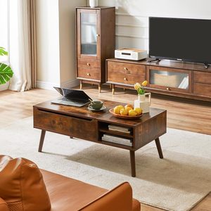 طاولة قهوة أعلى رفع مع مقصورة مخفية ترتفع بطاولة مركزية - Product Image 6