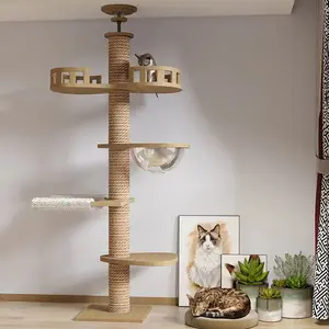 Sıcak satış Diy Deluxe oyna Pet Scratch kedi ağacı kulesi kınamak mobilya çin'de yapılan