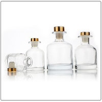 Bouteille d'arôme en verre ronde vide de 50 ml, 100 ml, 150 ml, 250 ml, transparente, noire, ambrée, pour diffuseur de roseaux