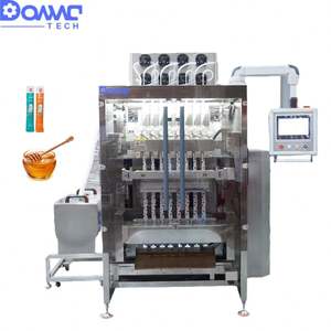 Machine de remplissage et d'emballage entièrement automatique multi-voies pour sachets à trois soudures latérales, pour sauce tomate, ketchup, liquides (10-100g) et jus - Product Image 5