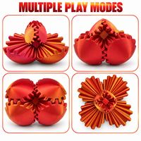 3D Printed Gear Ball Fidget Toy Rotating Gear Sphere Desk Fidget Toy Mechanical Spinning Ball