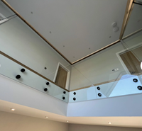 Escalier Flottant Droit au Design Moderne pour Villa, avec Poutre en Acier Invisible et Garde-corps en Verre, pour Balcon, Intérieur d'Hôtel et Appartement