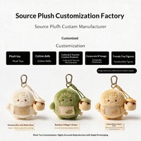Porte-clés en peluche courte personnalisés sur mesure pour le tourisme et les objets culturels-créatifs, rembourrés en coton PP, échantillons fournis par le client, OEM/ODM, directement de l'usine