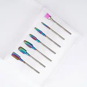 Colorful Tungsten Steel & Stainless Steel Manicure Drill Bit Blue Diamond Nail & Pedicure Cutter Milling Cutters Nail Sander Tip