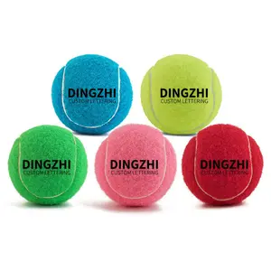 Kinning Custom logo 6.5cm Diameter Eco-Friendly Throwing Dog Balls Wholesale Rubber Pet Tennis Balls interactive Dog toy ball