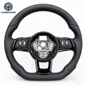 Oferta Especial: Accesorios para Volkswagen Golf 7.5 GTI R Tiguan Jetta MK7, Botones de Cuero para Volante, Paletas de Cambio, Marco - Product Image 1