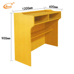 Produits les mieux classés, pupitre double pour enseignant, bureau d'école, bois moderne, durable, écologique, déjà assemblé, en vente - Product Image 4