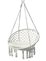 Chaise suspendue de style vent nordique balançoire en corde de coton tissé à la main panier de hamac extérieur confortable