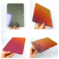 Film de protection d'écran de confidentialité dégradé anti-lumière bleue en verre privé violet à couverture complète pour iPad Air