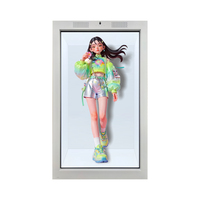 Layar Hologram 3D AI Indoor 7-98 inci, Showcase Holografik Interaktif, Kotak LCD Transparan, Holobox Manusia Digital Virtual Meta