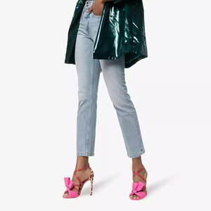 Scarpe di marca di modo 2019 delle donne nodo DELL'UNITÀ di elaborazione dei capelli del cavallo tallone delle signore del partito sandali scarpe - Product Image 4