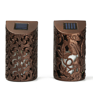 Solar Outdoor Wall Lamp Cylinder Shape Led <b>Light</b> Source Waterproof For Patio Balcony <b>Corridor</b> Villa Garden - Product Image 5