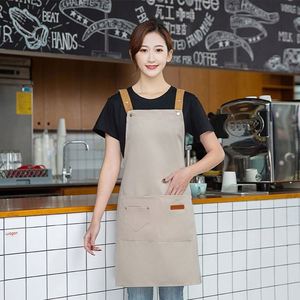 Tablier de chef réglable en toile de coton avec logo, pour cuisine, protection des jambes, personnalisable, pour radiographies - Product Image 1