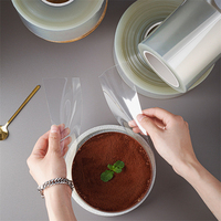 Bande de décoration de gâteau en plastique transparente, rouleau de film pour gâteau, ruban adhésif, décoration de gâteau durable en acétate
