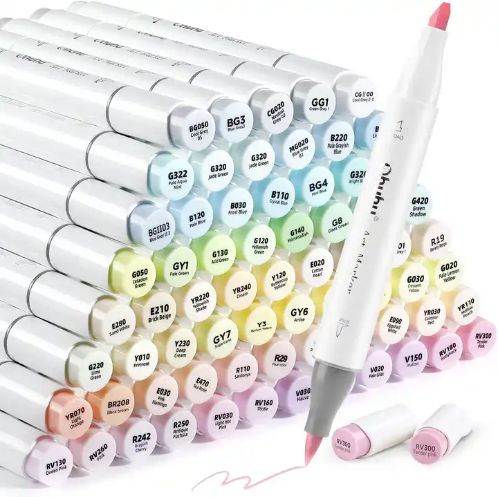 Ohuhu 40-color Alcohol Markers, Dual Tips Permanent Art Markers