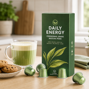 Capsules de thé matcha aux fruits, dosettes de thé vert compatibles avec toutes les machines à café à capsules, vente en gros, OEM personnalisé - Product Image 1